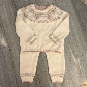 The White Company - Cotton & Wool Fair Isle 2-Piece Sweater Set (18-24 Mons)